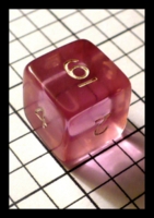 Dice : Dice - 6D - Purple Transparent with Small White Numerals